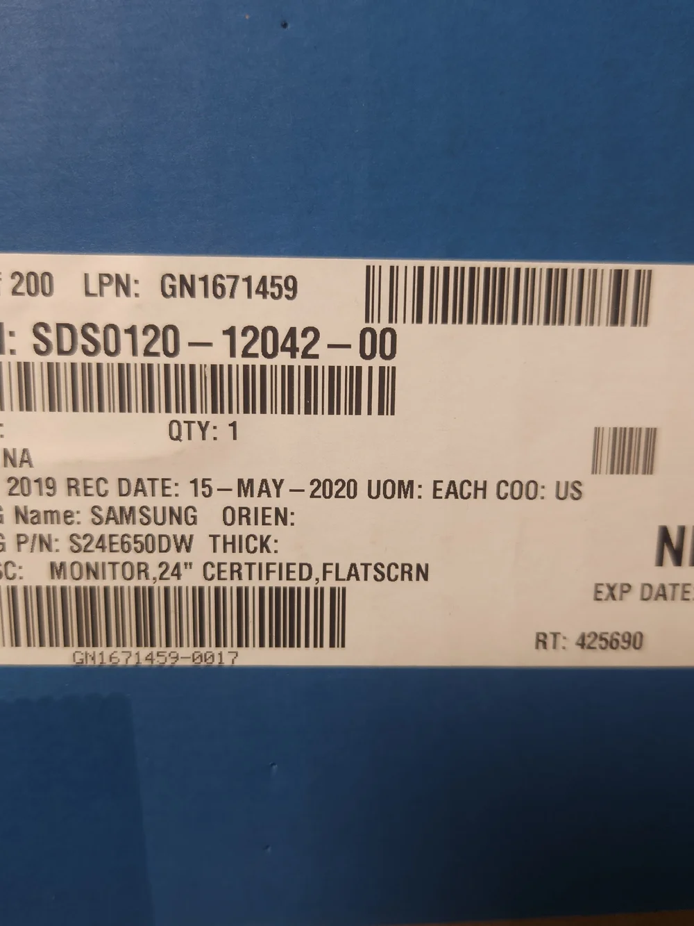Samsung S24E650DW 24